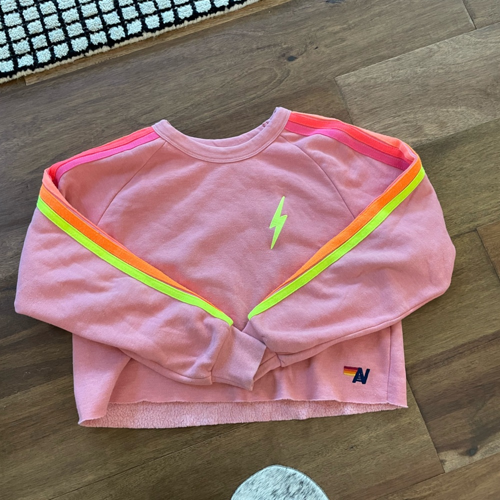 Aviator nation cropped crewneck